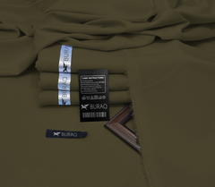 Premium Men's Wash n' Wear Unstitched - Olive