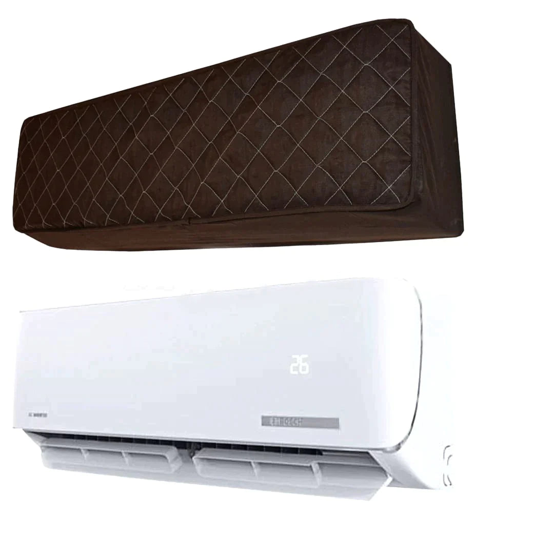 Quilted AC Cover - (Inner Unit Set) - Dark Brown