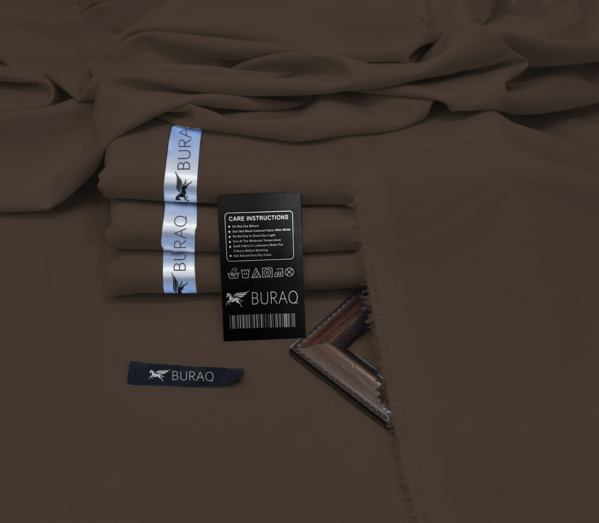 Premium Men's Wash n' Wear Unstitched - Chocolate Brown Main image