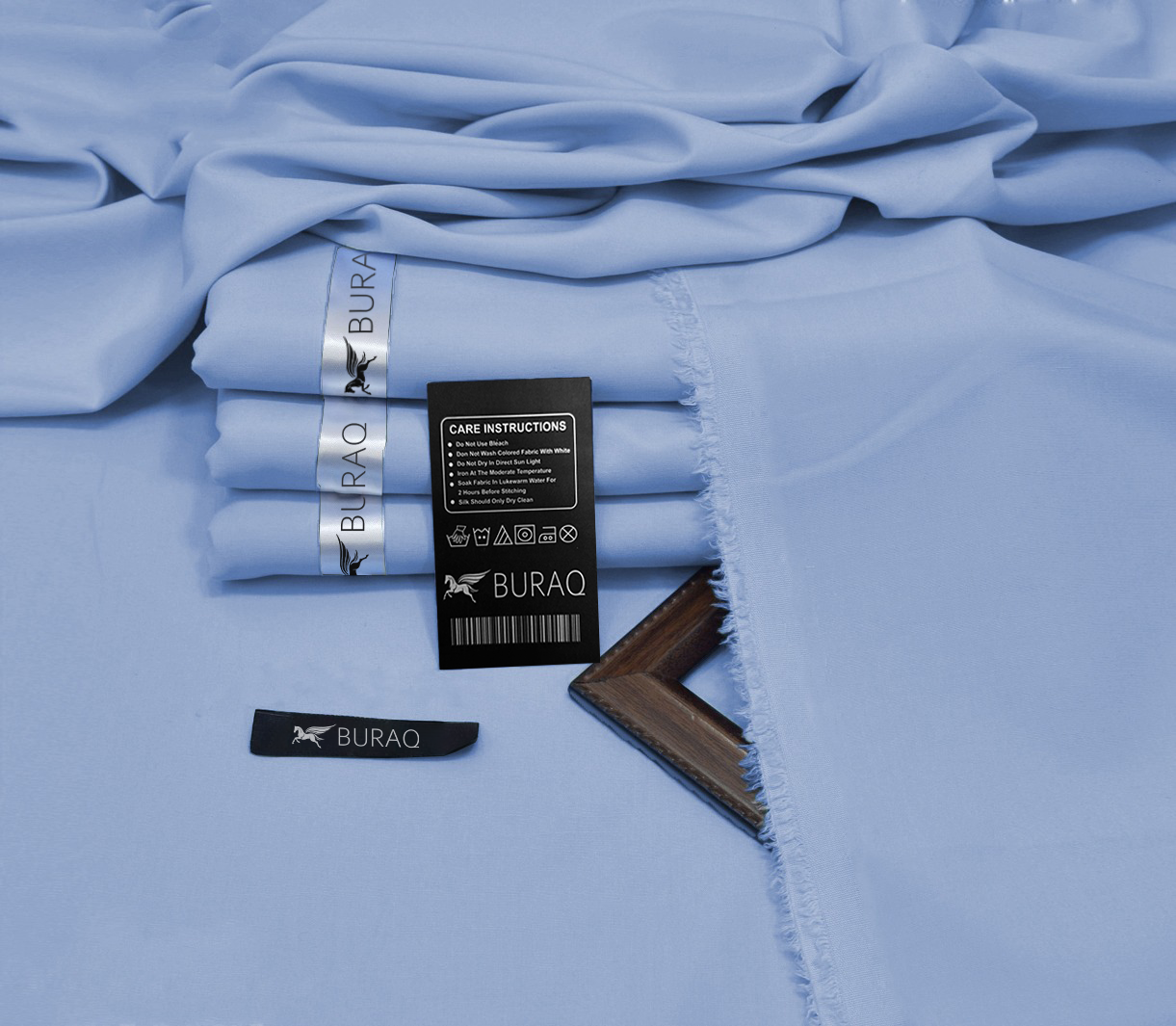 Premium Men's Wash n' Wear Unstitched - Sky Blue