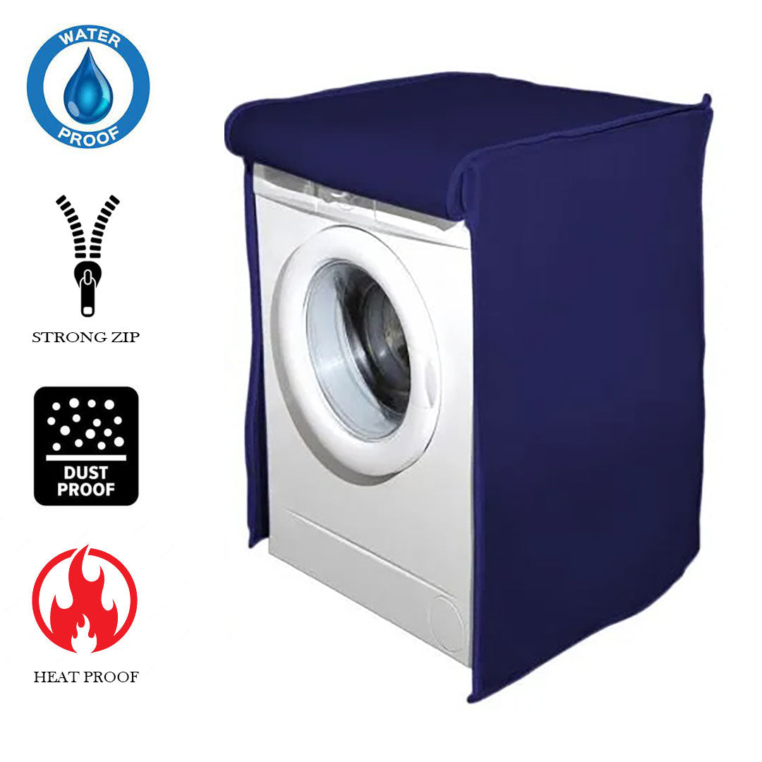 Waterproof Front Loaded Washing Machine Cover (Blue Color - All Sizes Available) Main image