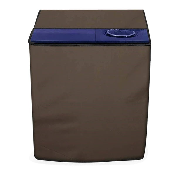 Twin Tub Waterproof Washing Machine Cover (Brown Color - All Sizes Available) Secondary image